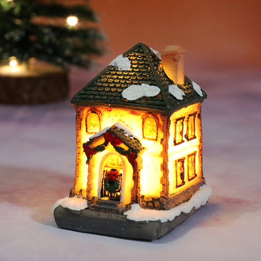 Miniature LED Christmas Village House
