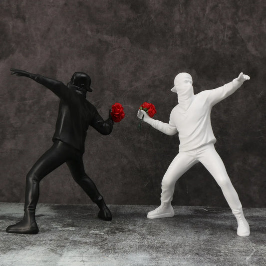 Banksy 'Flower Bomber' Resin Figurine