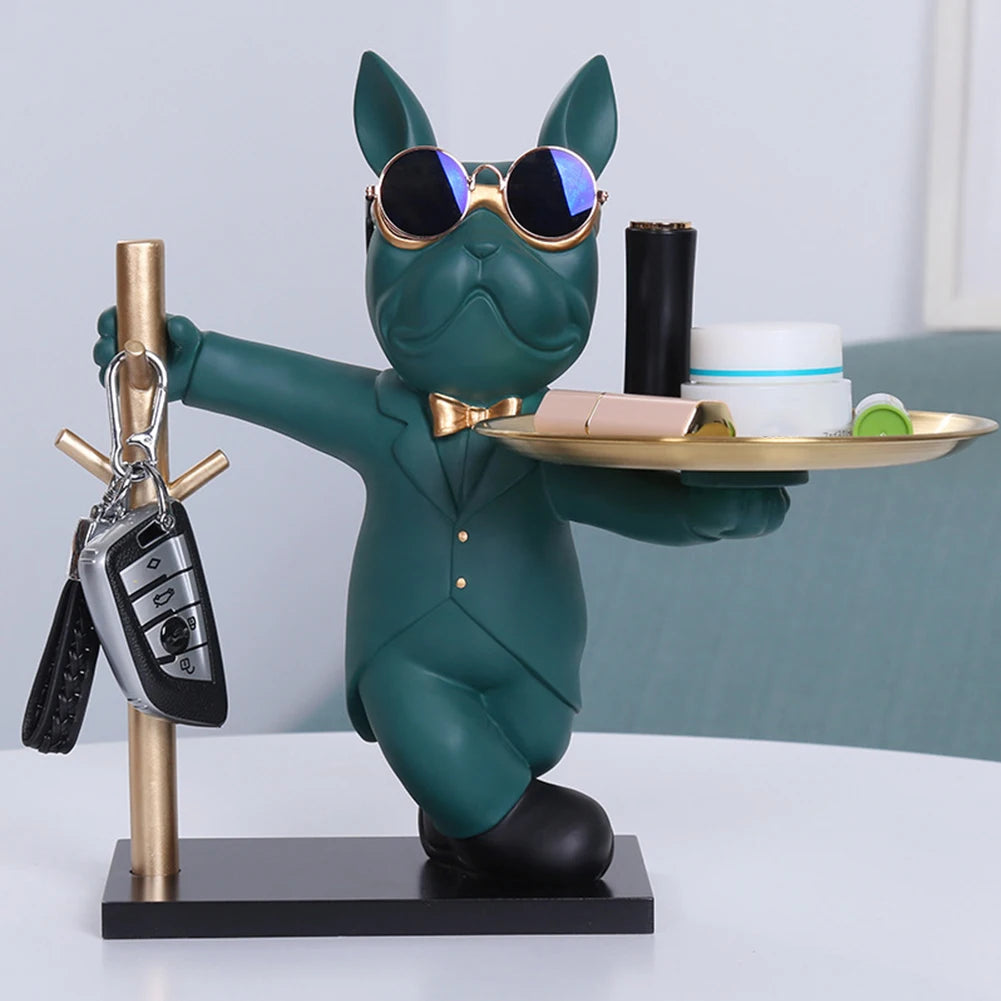 French Bulldog Butler Figurine