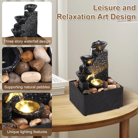 Calming Desktop Waterfall Fountain