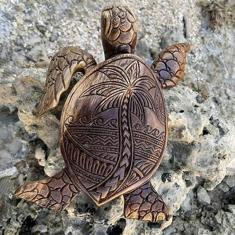 Hand-Carved Sea Turtle Figurine