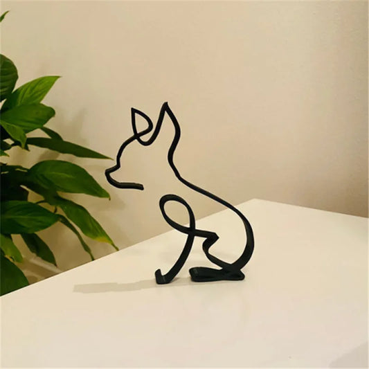 Wrought Iron Dog Figurine