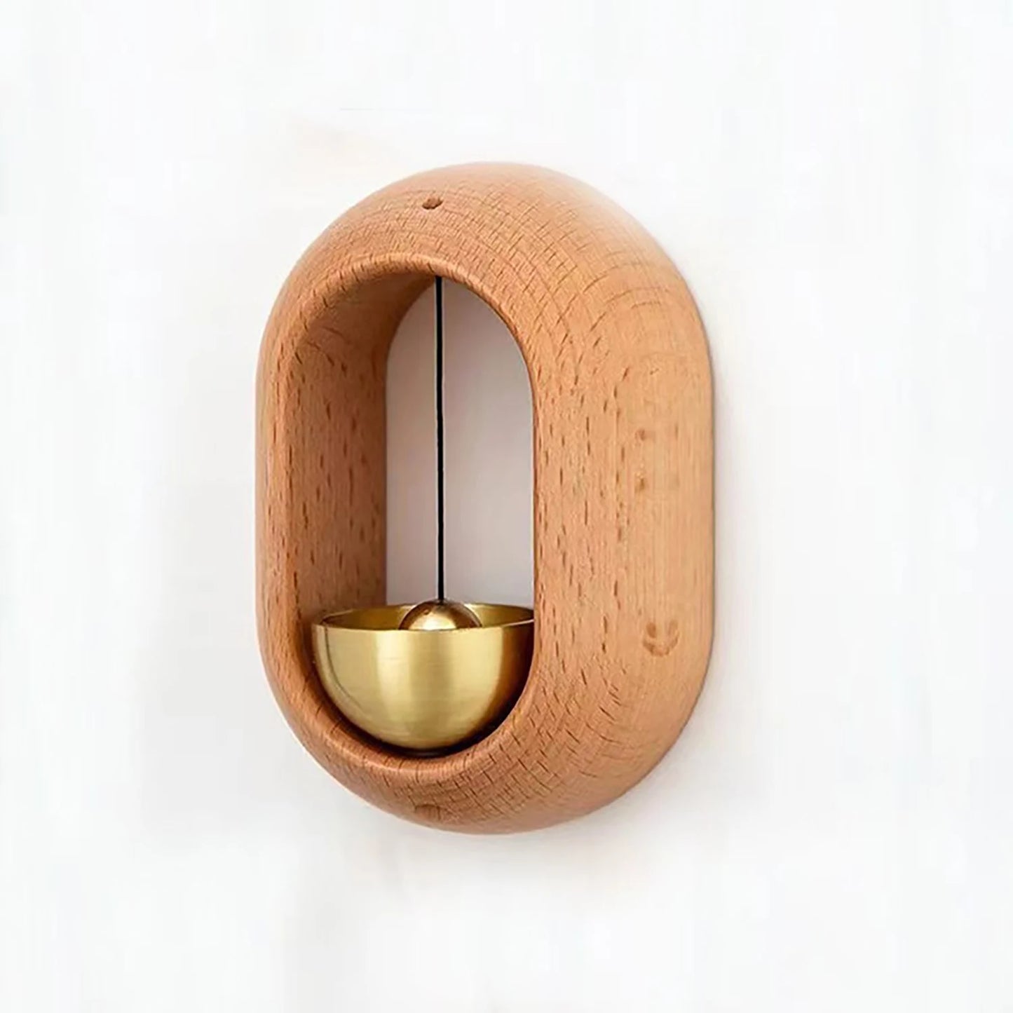 Modern Zen Doorbell: Magnetic Brass & Wood Chime