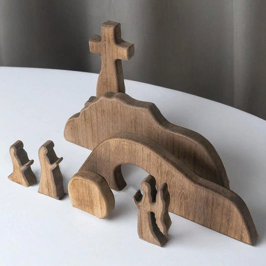 Wooden Christian Easter Resurrection Scene