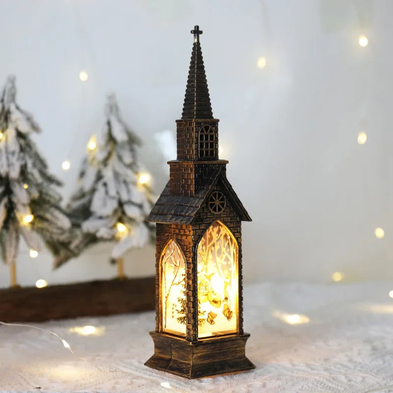 Elegant Light-Up Church Lantern Christmas Decoration