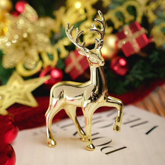 Festive Metallic Reindeer Figurine