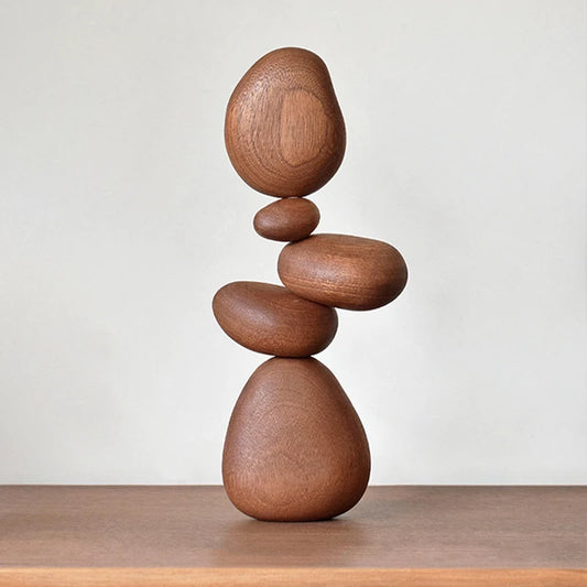 Nordic Solid Wood Stone Ornament