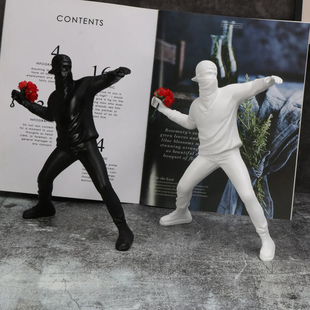 Banksy 'Flower Bomber' Resin Figurine