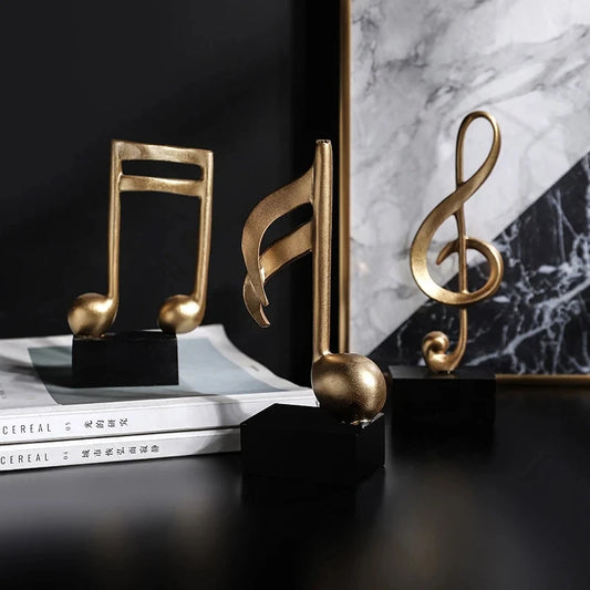 Golden Musical Note Figurine