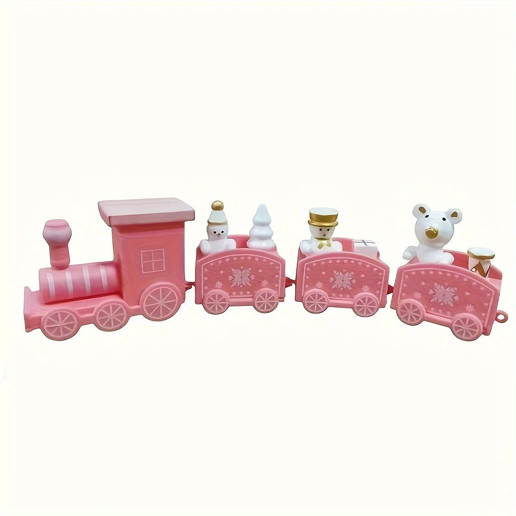 Mini Plastic Christmas Train Set