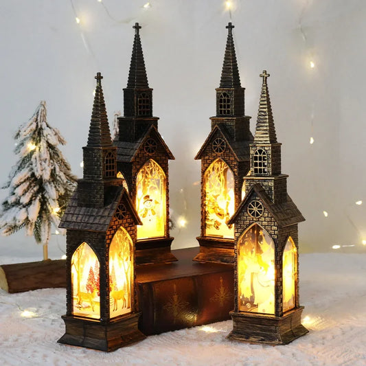 Elegant Light-Up Church Lantern Christmas Decoration
