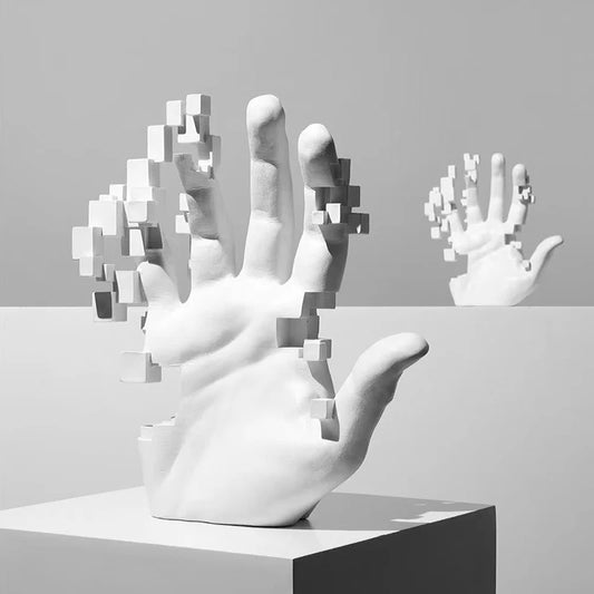 Modern Mosaic Hand Sculpture
