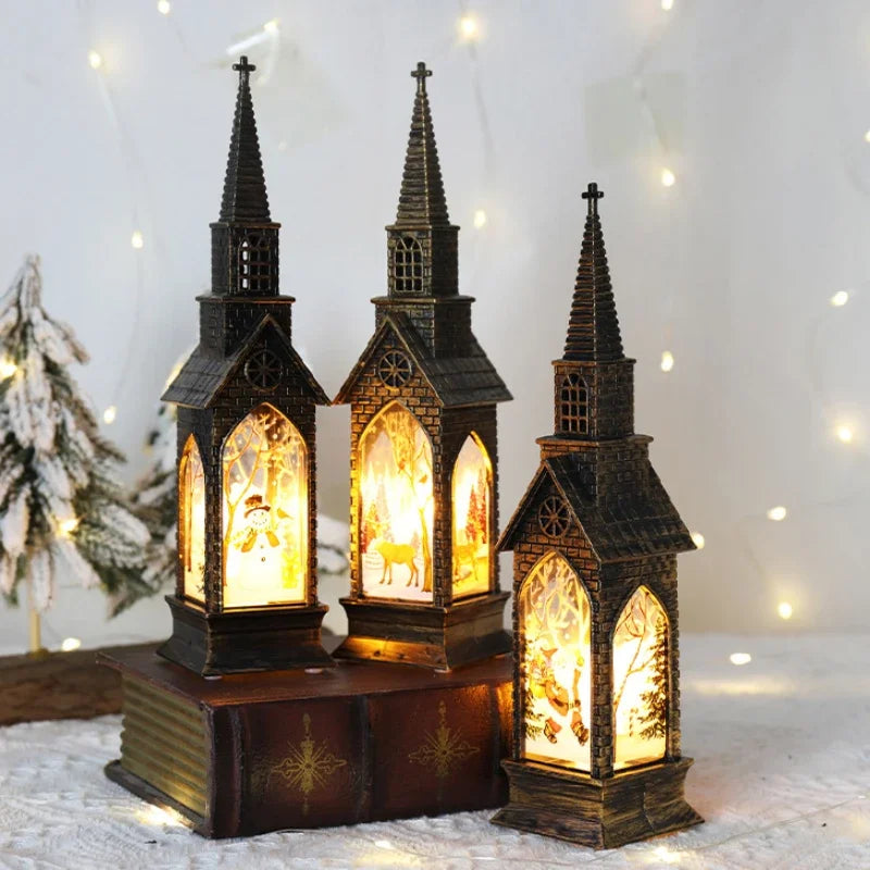 Elegant Light-Up Church Lantern Christmas Decoration