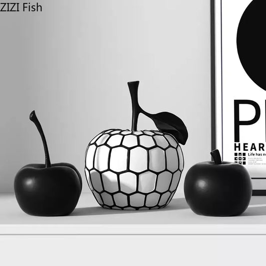 Striped Fruit Resin Sculpture