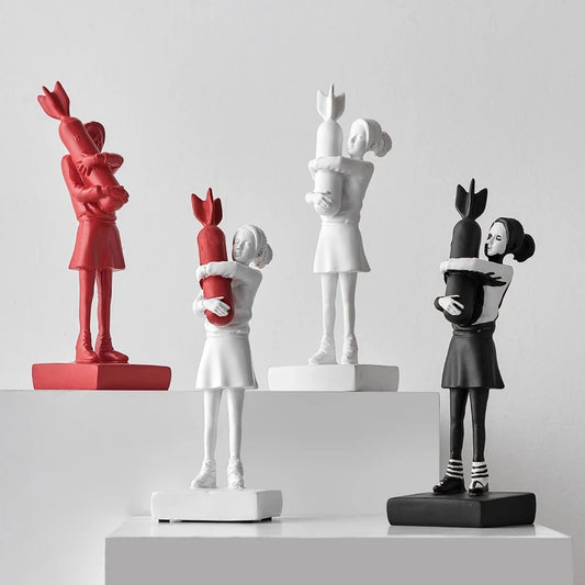 Banksy 'Hugger' Girl Resin Statue