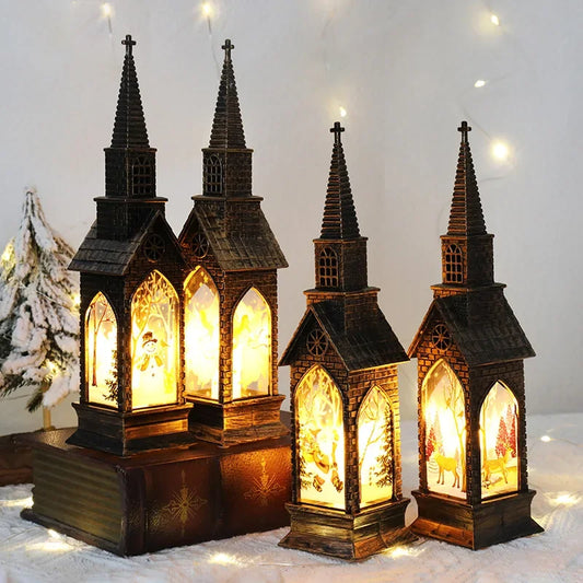 Elegant Light-Up Church Lantern Christmas Decoration