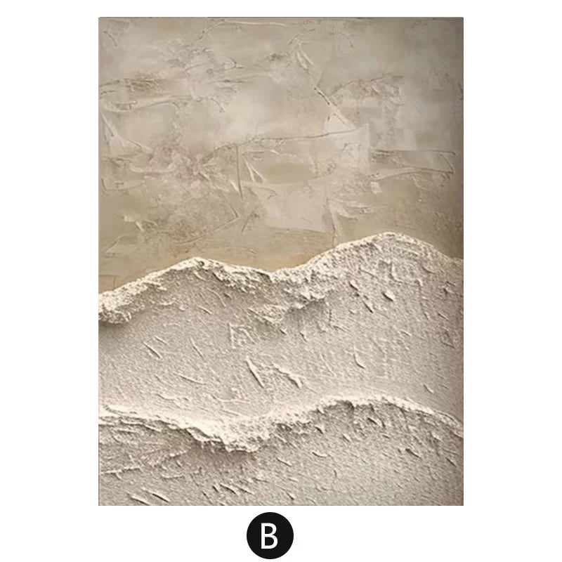 Serene Shoreline: Natural Textured Canvas Art