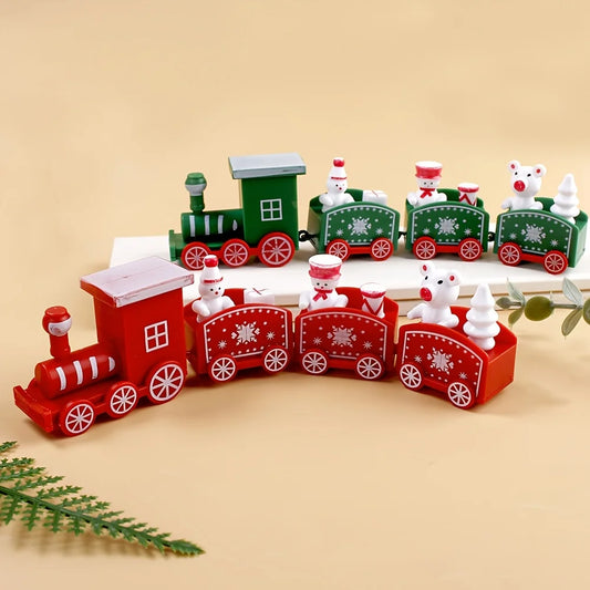 Mini Plastic Christmas Train Set