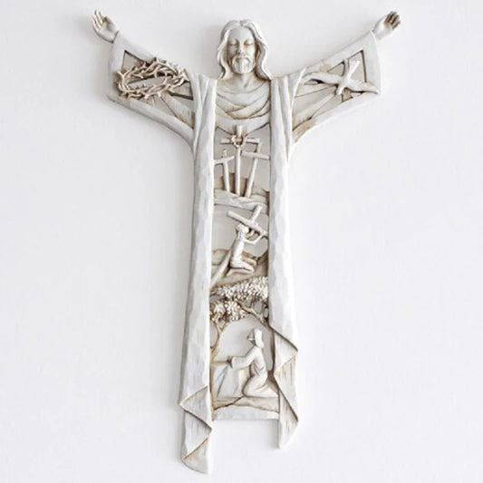Reverent Artistry: Risen Christ Wall Cross