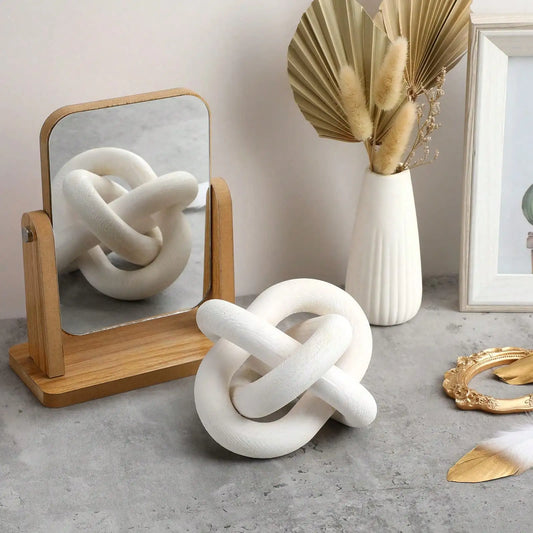 Boho Chic: Hand-Carved Interlocking Knot Decor