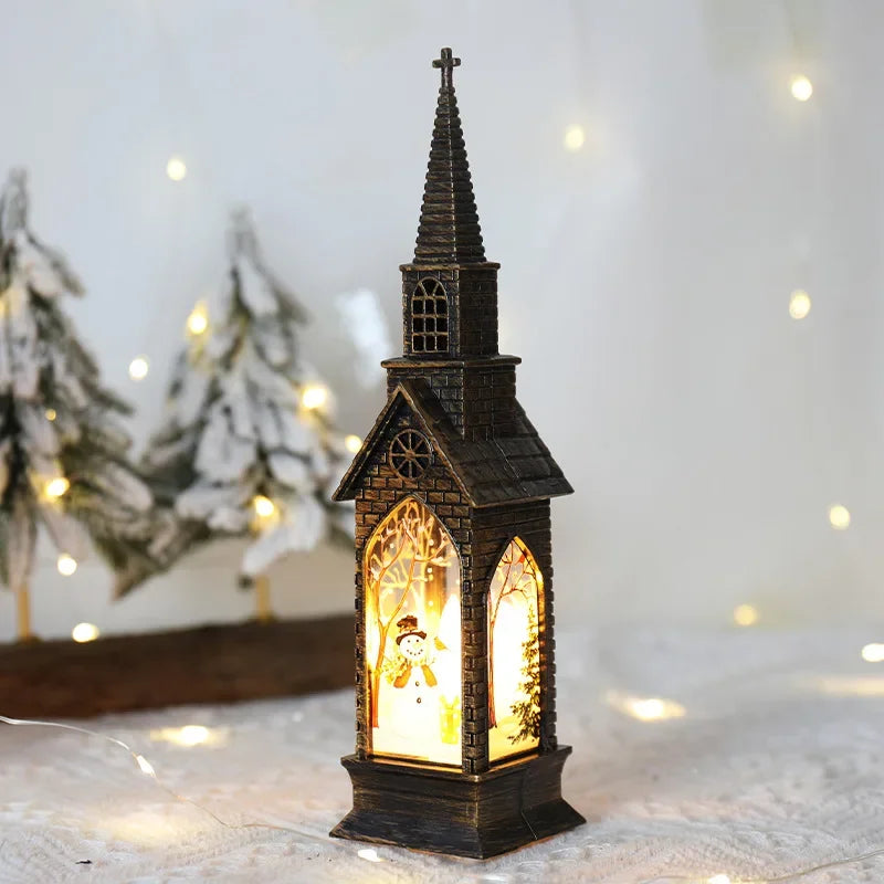 Elegant Light-Up Church Lantern Christmas Decoration