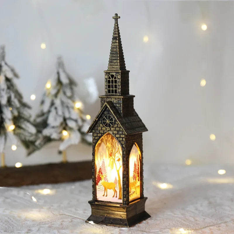 Elegant Light-Up Church Lantern Christmas Decoration