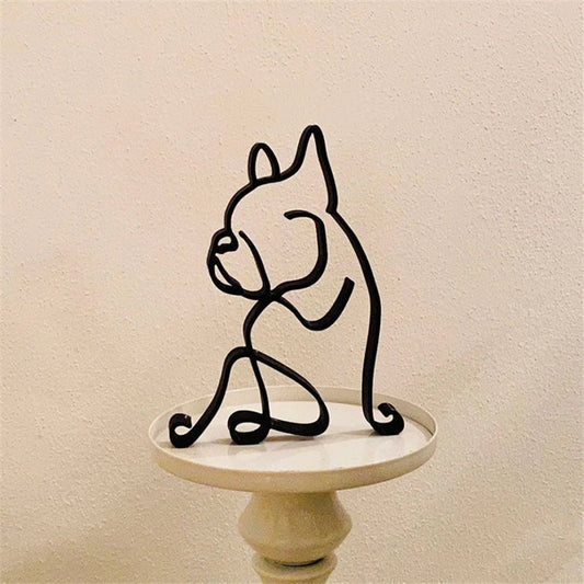 Wrought Iron Dog Figurine