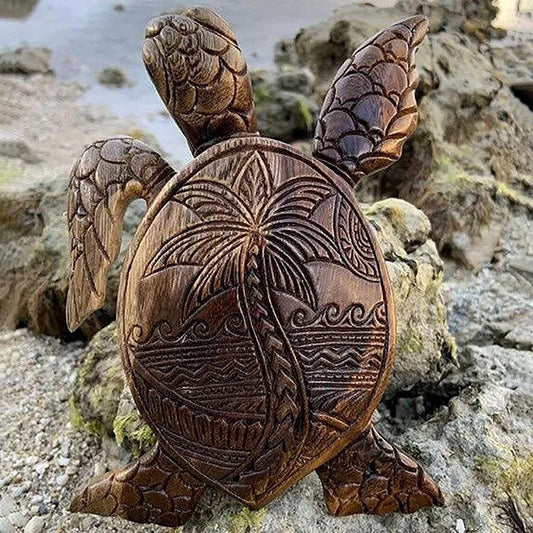 Hand-Carved Sea Turtle Figurine