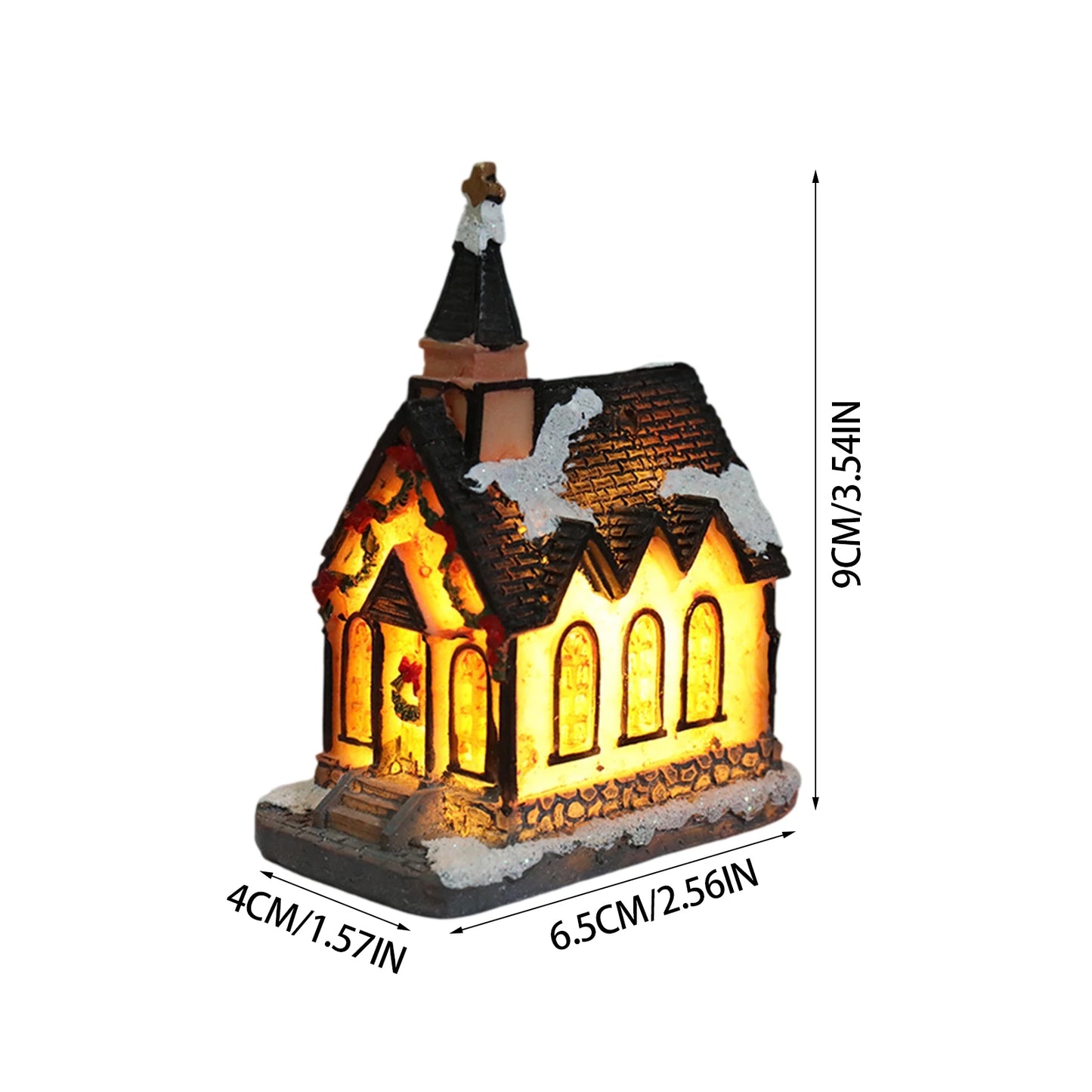 Miniature LED Christmas Village House