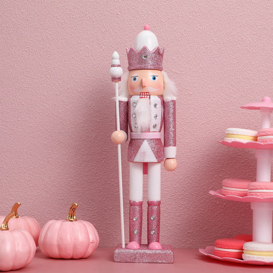 Chic Pink Nutcracker Christmas Figurine