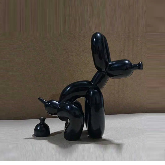 Squatting Balloon Dog Figurine
