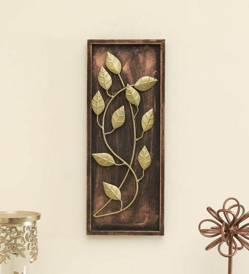 Golden Noah Leaf Wall Art